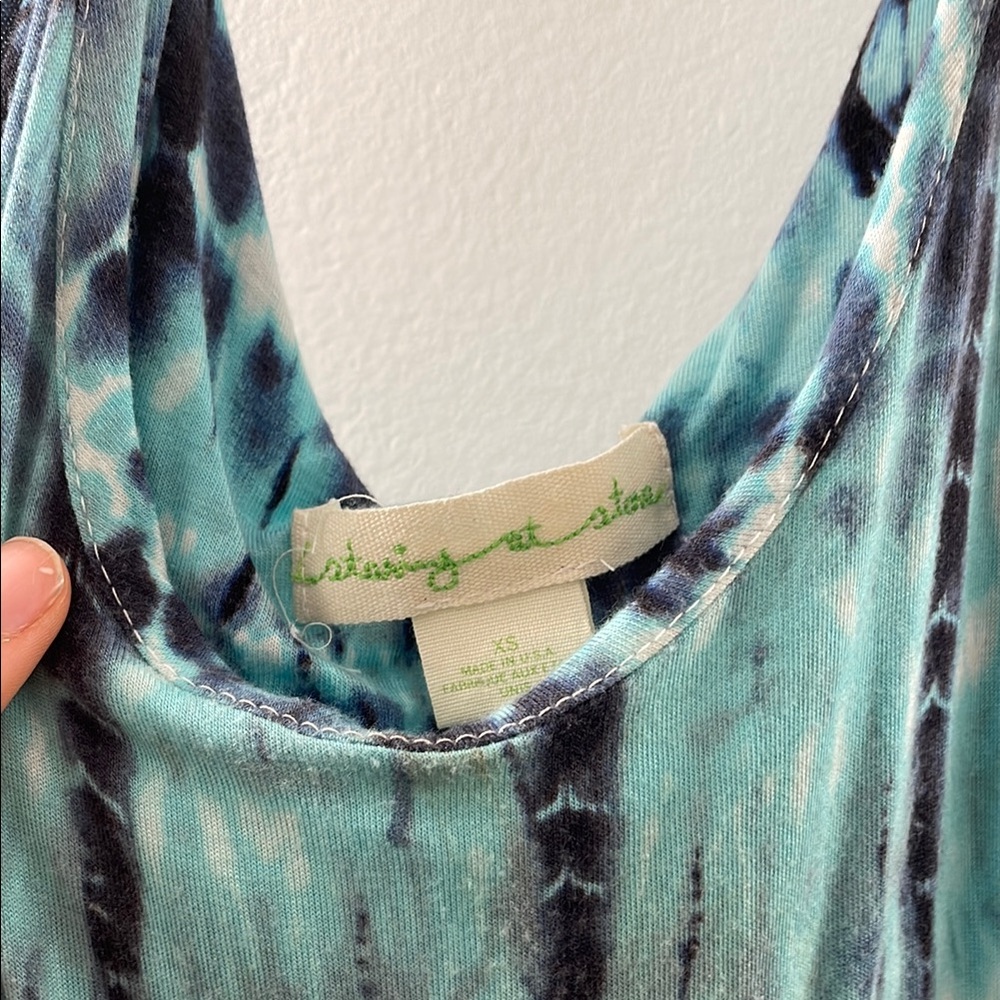 Staring at Stars Blue and White Spaghetti Strap Sundress - Picture 2 of 3